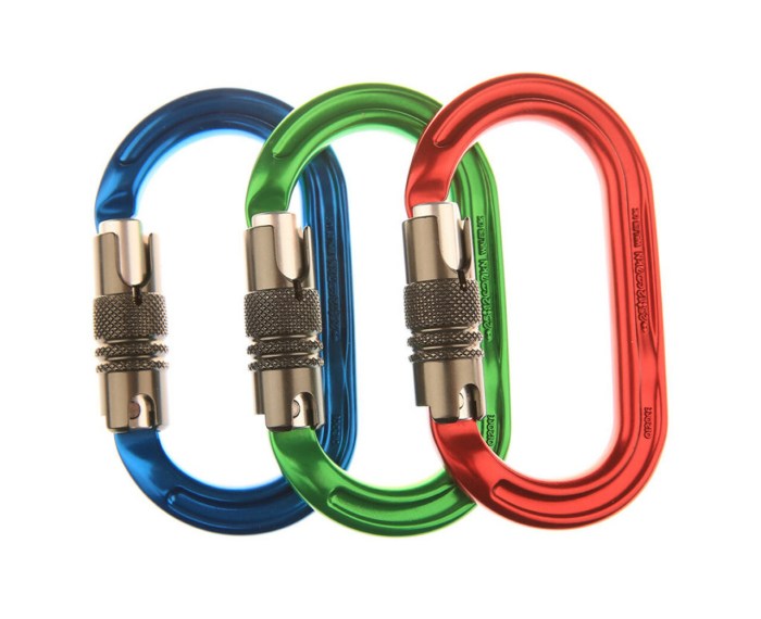 Carabiners for securing cargo in trucks