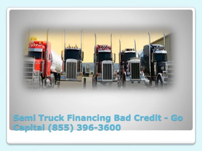 Commercial truck financing for bad credit